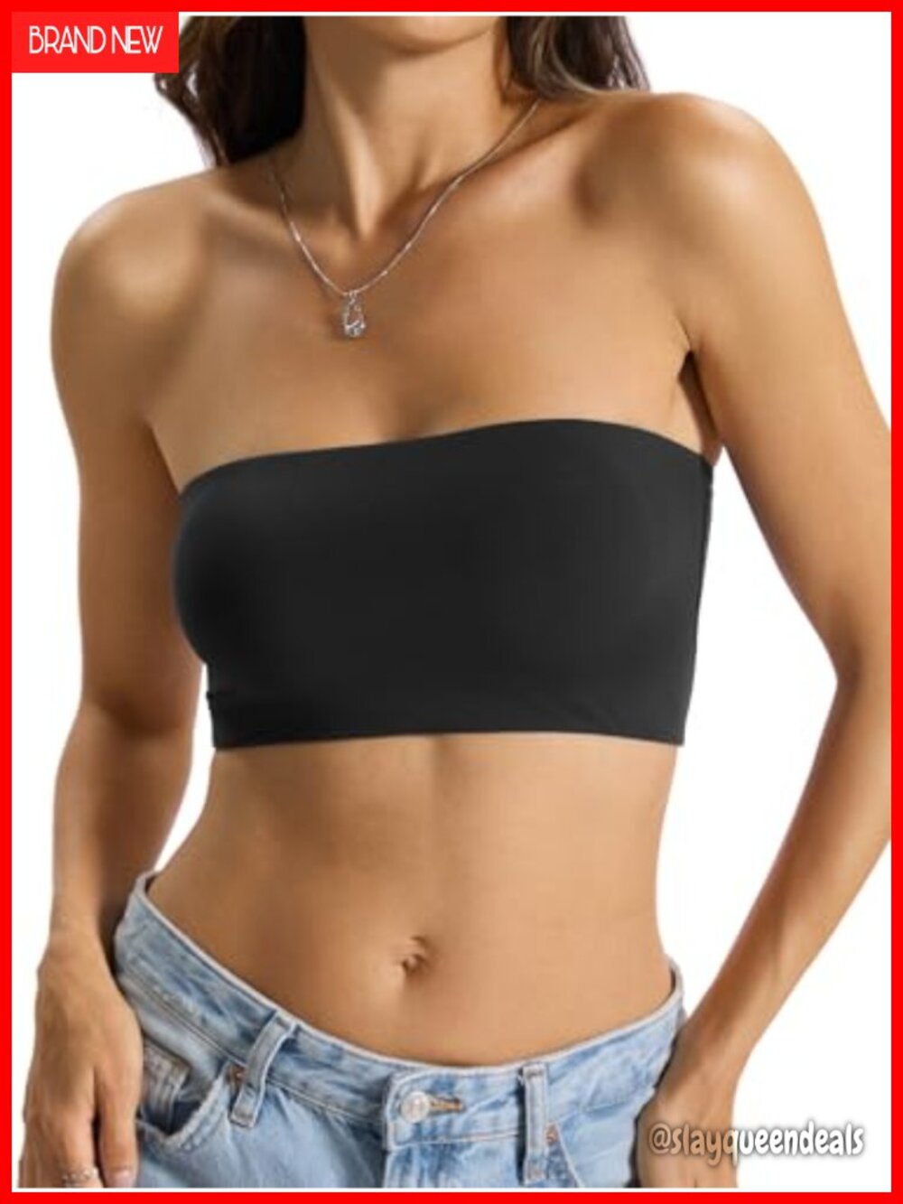 Double Lined Tube Top Non-Padded Strapless Bandeau Tank Top